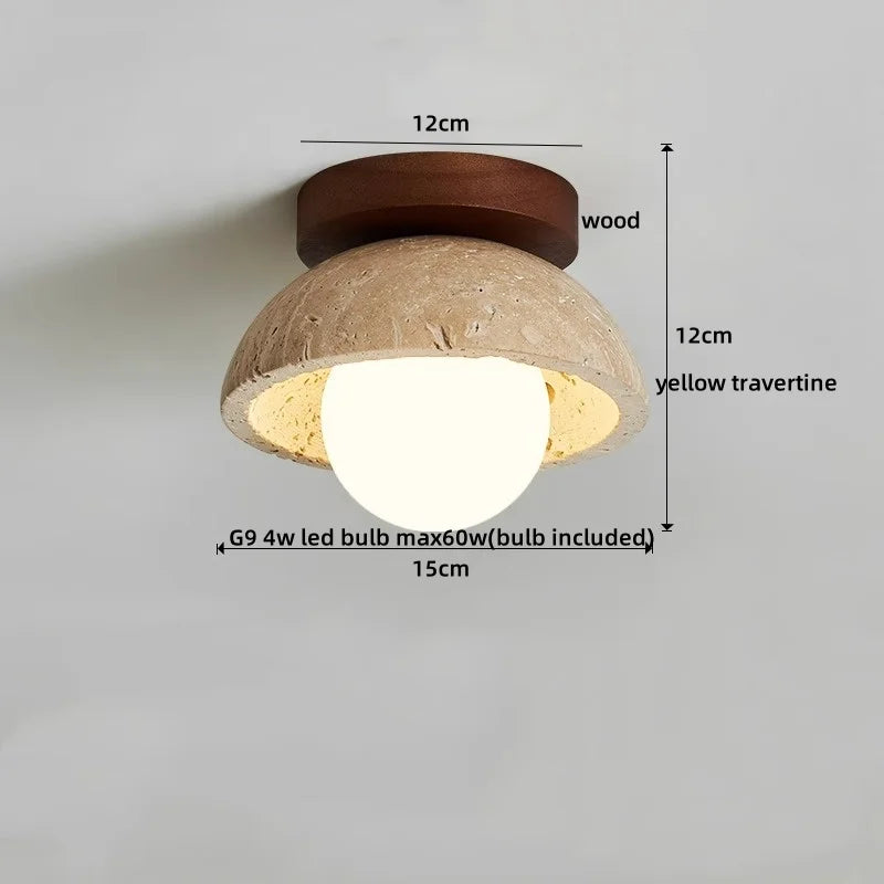 DecorBites™ LED Ceiling Lamp Yellow Travertine - Nordic Acrylic Light for Living Room