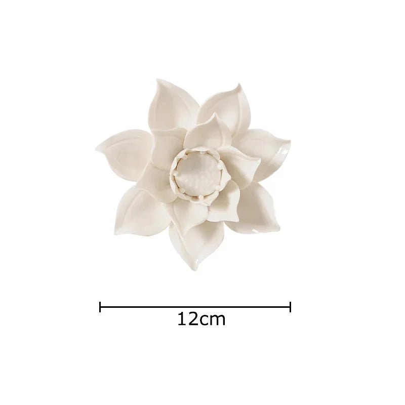 DecorBites™ Elegant Porcelain Peony Flower Wall Ornaments