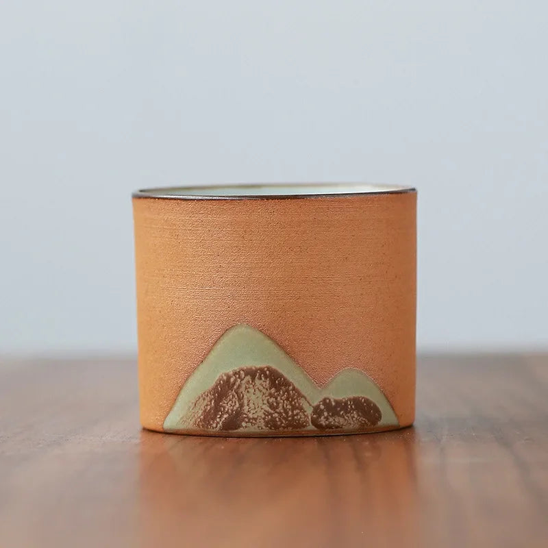 DecorBites™ Japanese Ceramic Tea Coffee Cup Porcelain Drinkware Mug - Single Pottery