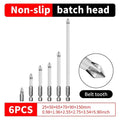 6-Piece Magnetic Phillips Screwdriver Bit Set — S2 Alloy 1/4 in (6.35 mm) Hex Shank for Electric Screwdrivers & Drills