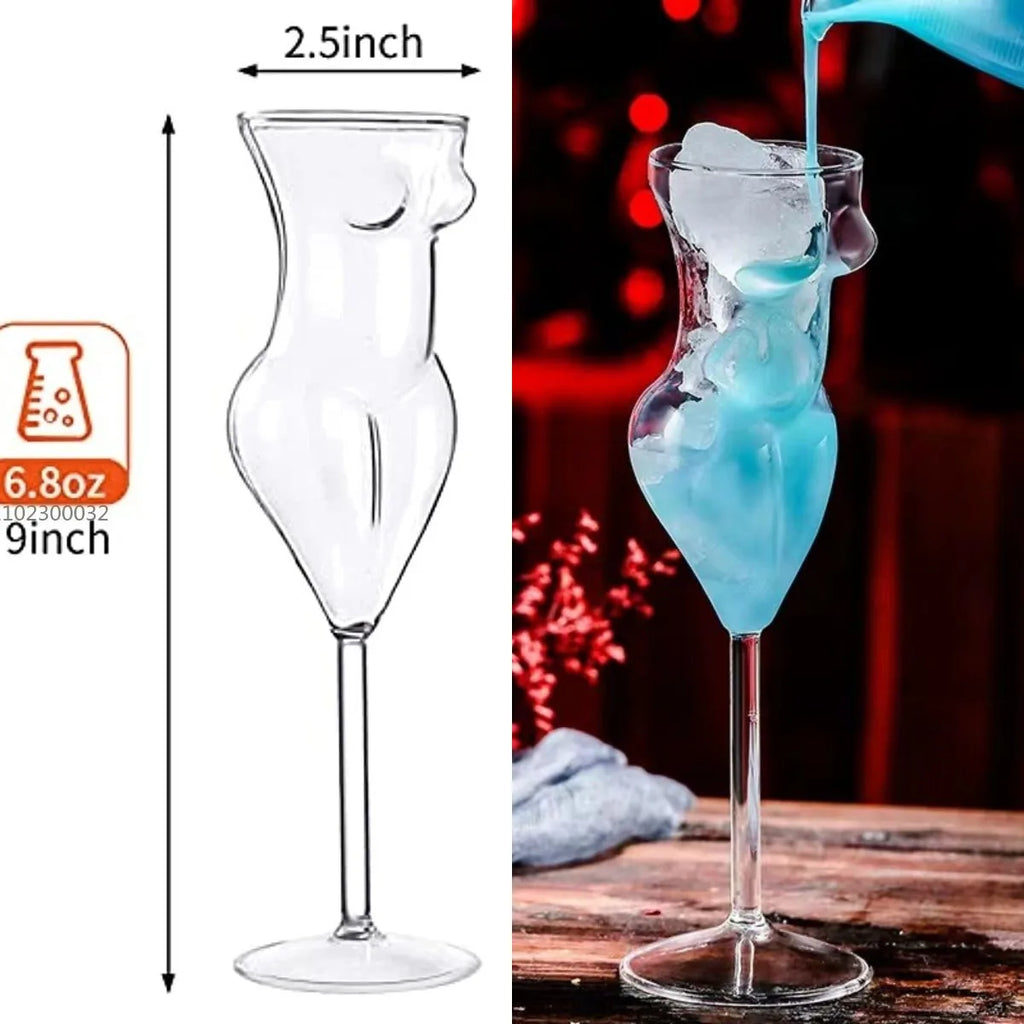 DecorBites™ Globe Shape Wine Glasses Set for Home Bar Parties and Events