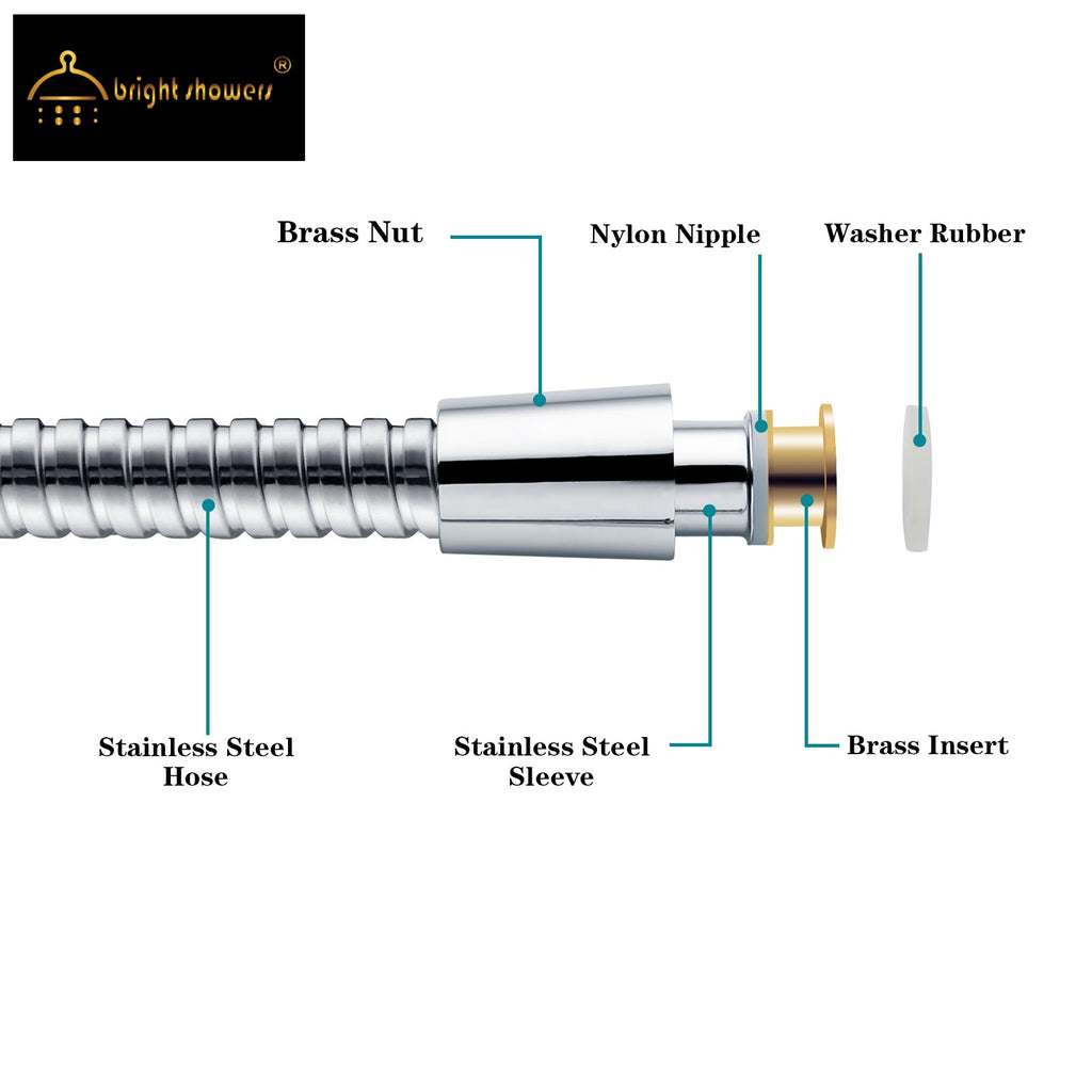 69 Inch Shower Hose For Hand Held Shower Heads,Stainless Steel Kink-Free Hose
