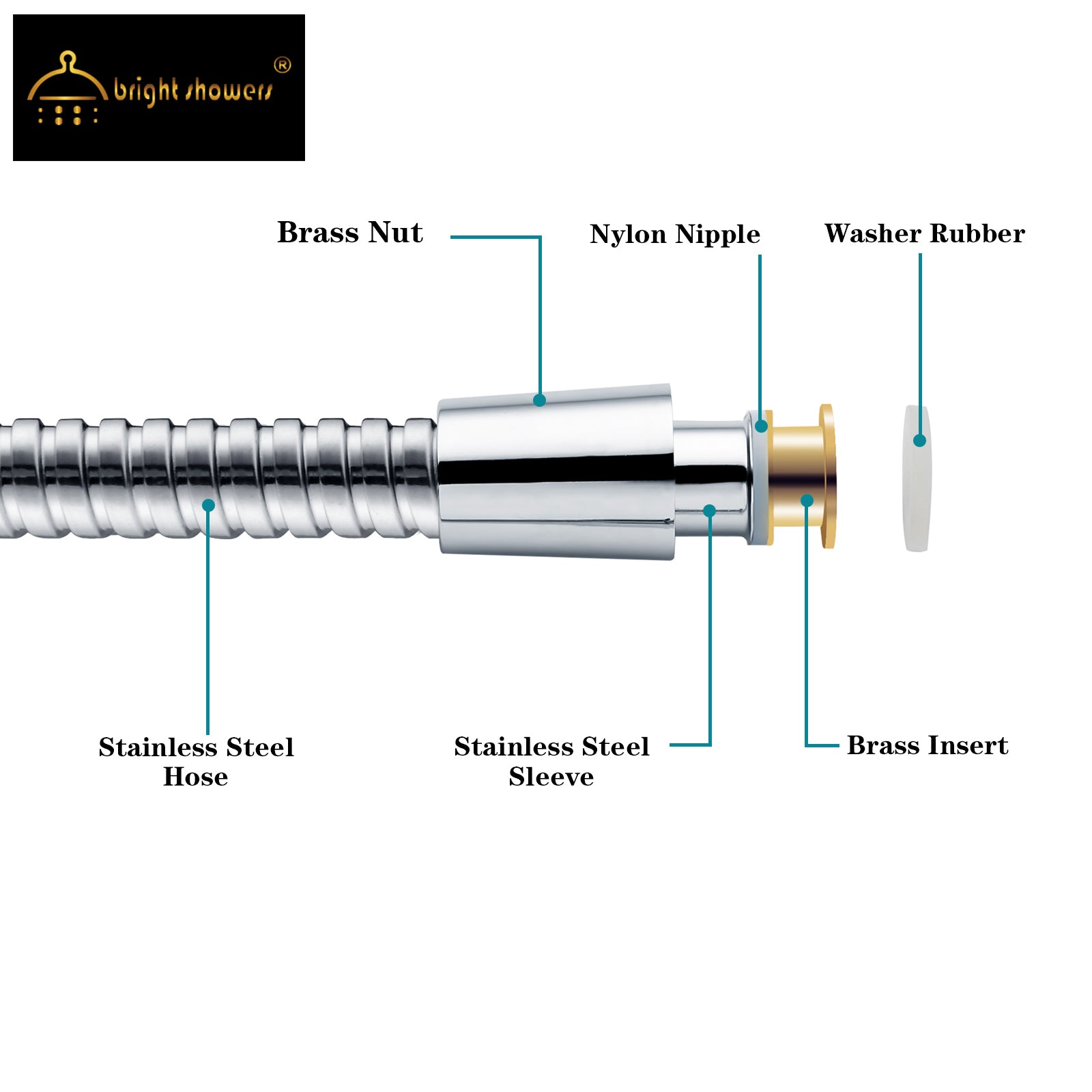 79 Inch Shower Hose For Hand Held Shower Head-Stainless Steel Hose