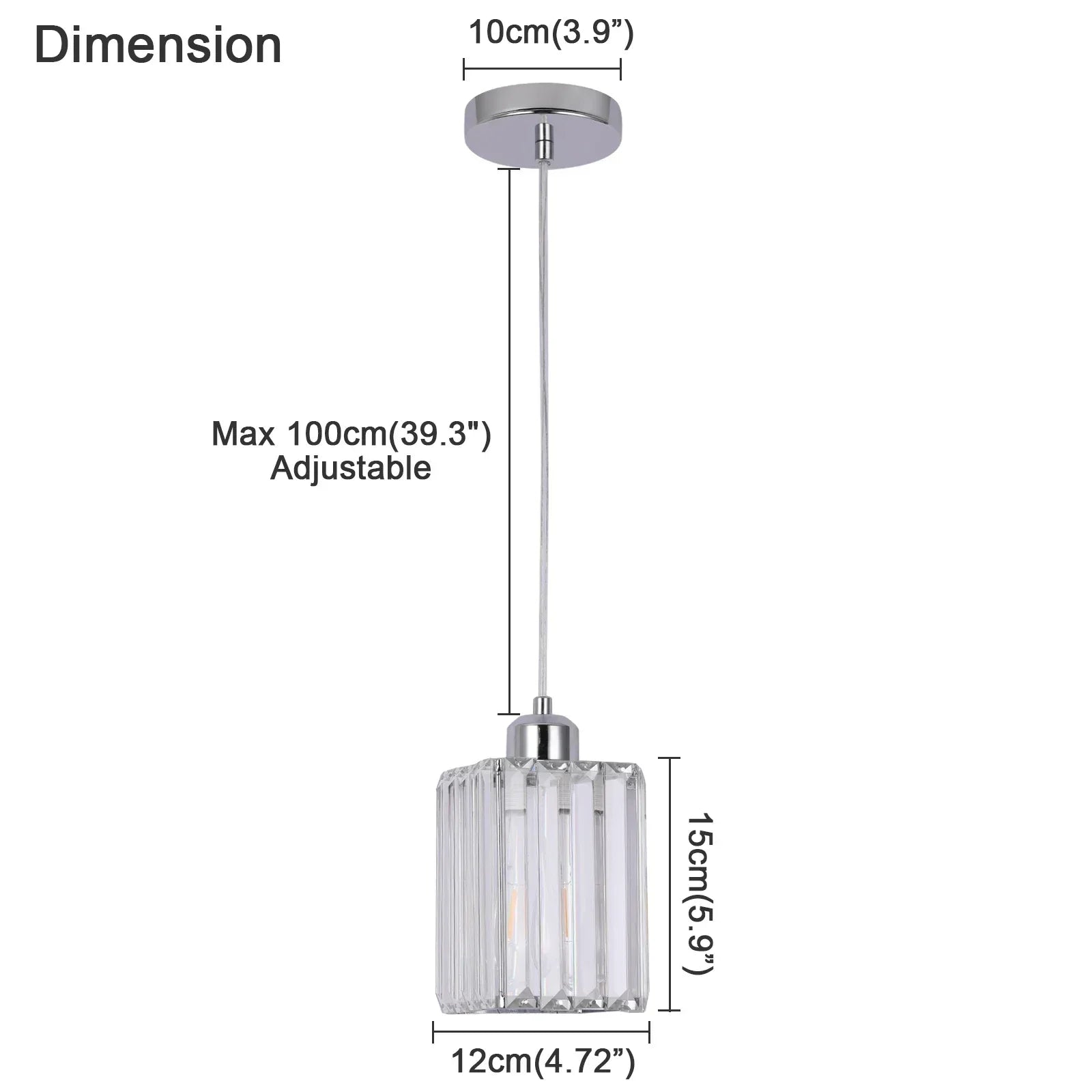 DecorBites™ Crystal Glass Ceiling Chandelier for Bright Home Hotel Decor