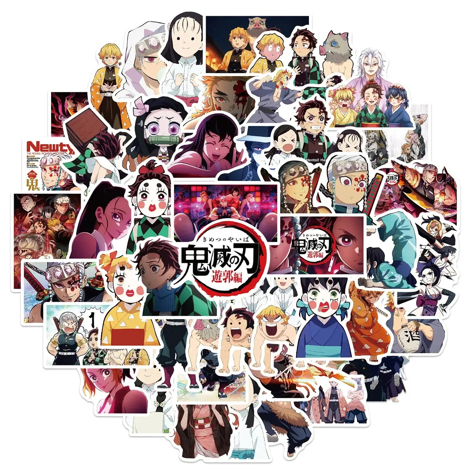 Demon Slayer Stickers: 50-200pcs Waterproof Anime Decals