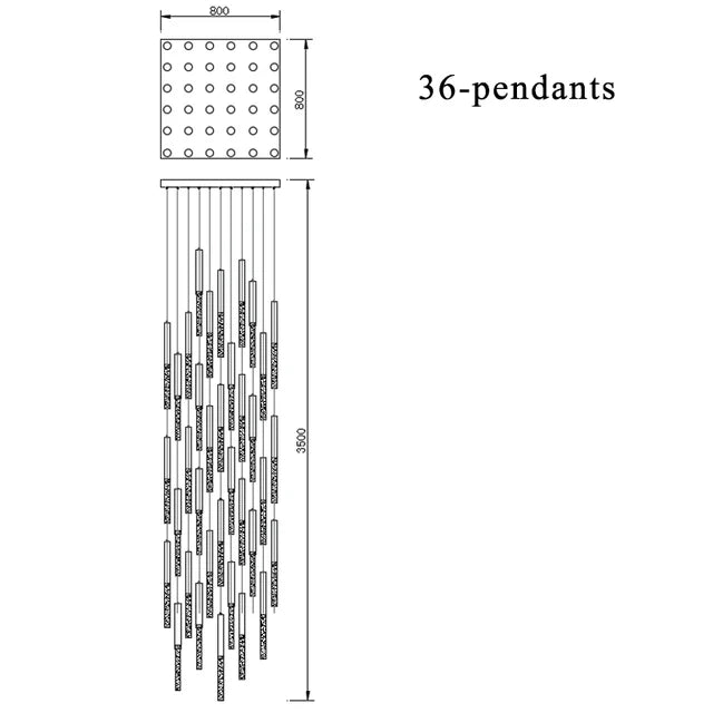 DecorBites™ Crystal LED Chandelier: Modern Nordic Minimalist Indoor Light Fixture for Living Room