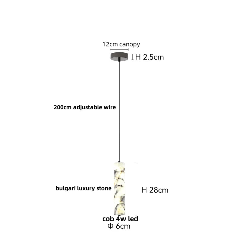 DecorBites™ Copper Yellow LED Pendant Light Fixture for Dining Room and Kitchen