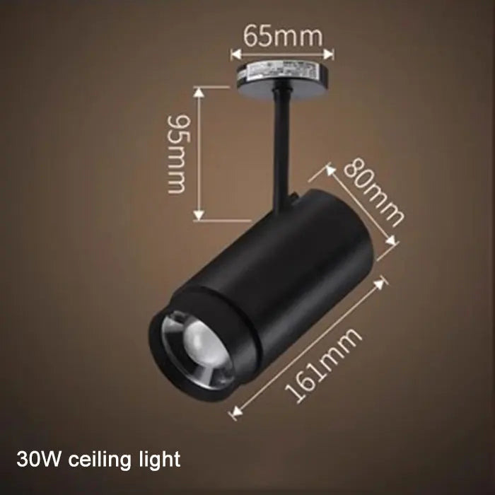 DecorBites™ Adjustable Focus Industrial Black Track Spotlights