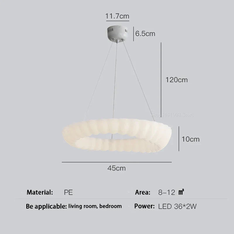 DecorBites™ Cloud LED Chandelier Modern Nordic Ceiling Lamp Ring Lighting