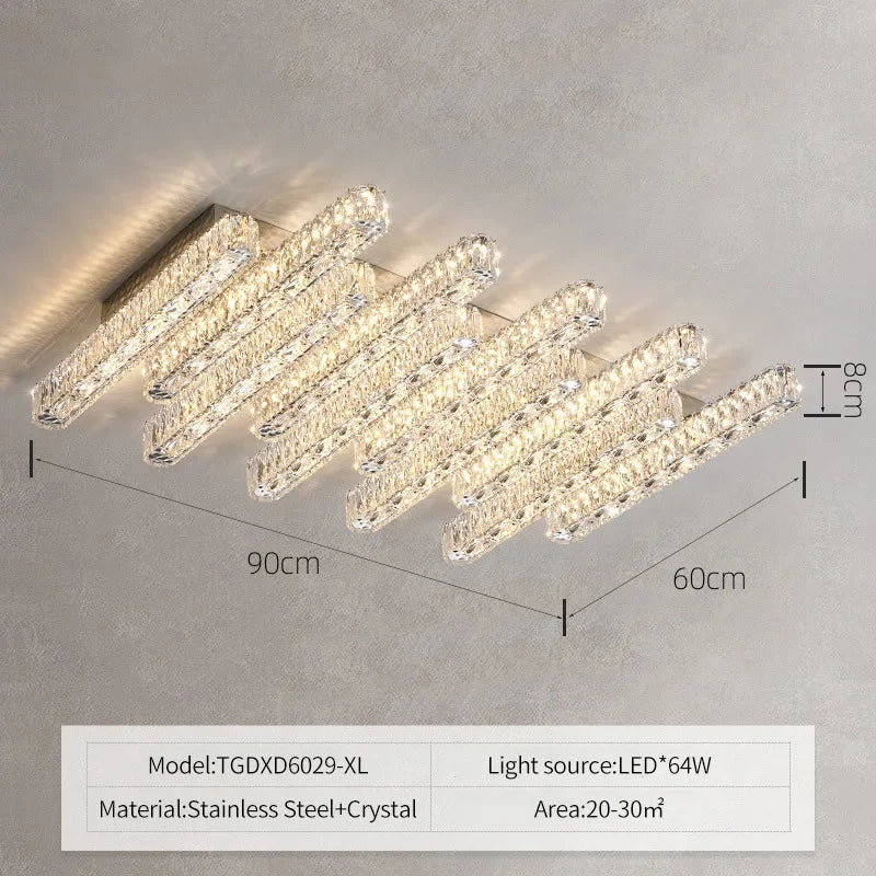 DecorBites™ Crystal Ceiling Chandelier Light - Modern Luxury Dimmable LED Luminaire