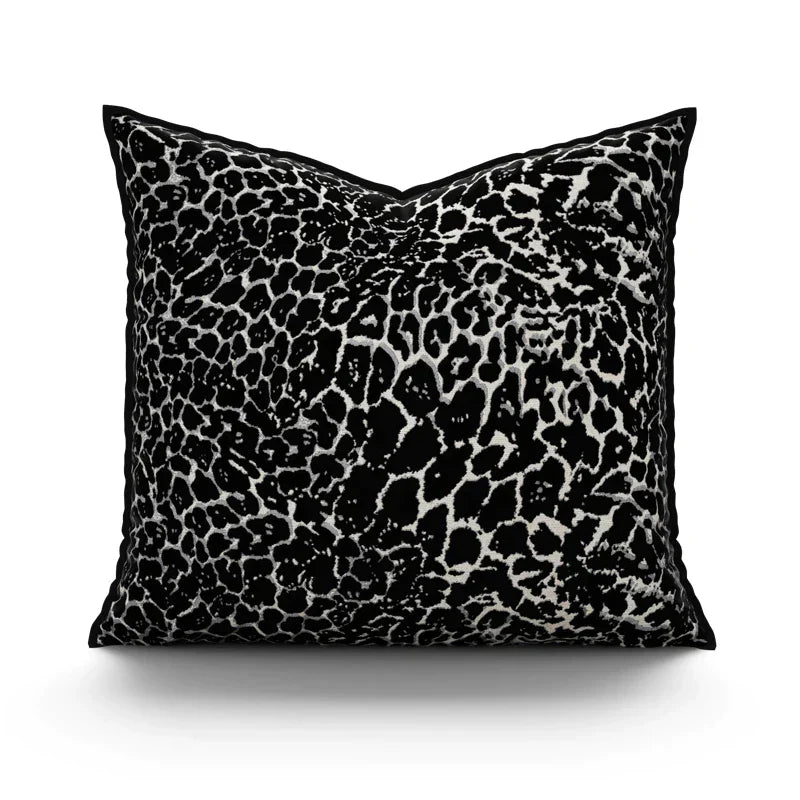 DecorBites™ Gold Zebra Pattern Jacquard Pillow Cover - Modern Luxury Decor