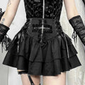 Lace Cross Mini Skirt Y2k Grunge