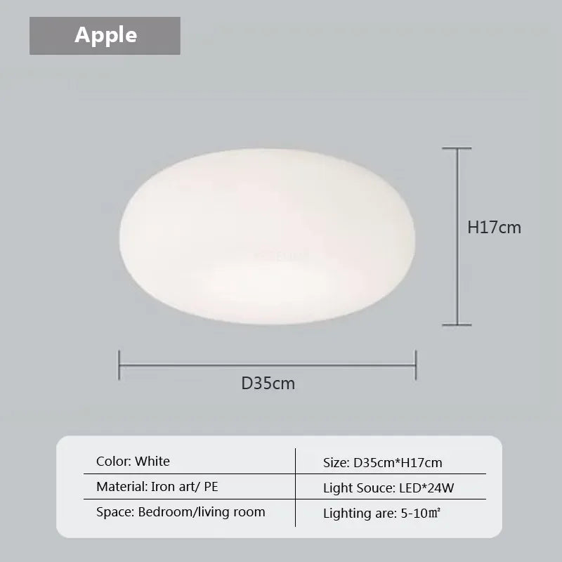 DecorBites™ Cream Apple LED Pendant Light for Cozy Illumination in Home Décor