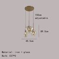 DecorBites™ Gray Amber Glass Pendant Lamp for Home and Office Lighting