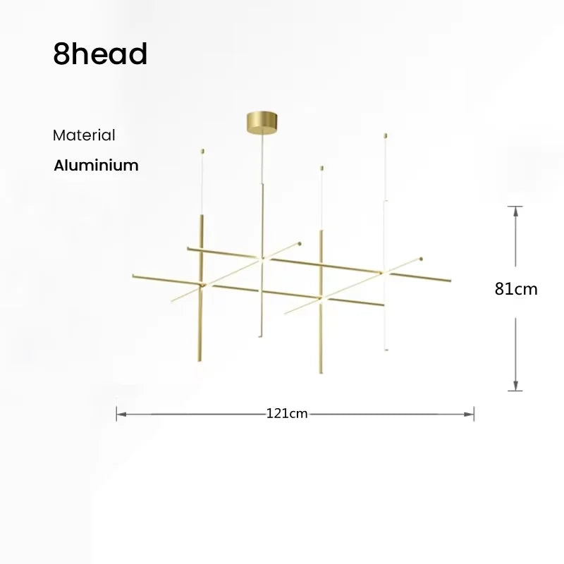 DecorBites™ LED Linear Ceiling Chandelier Italian Designer Luxury Dining Room Chandelier