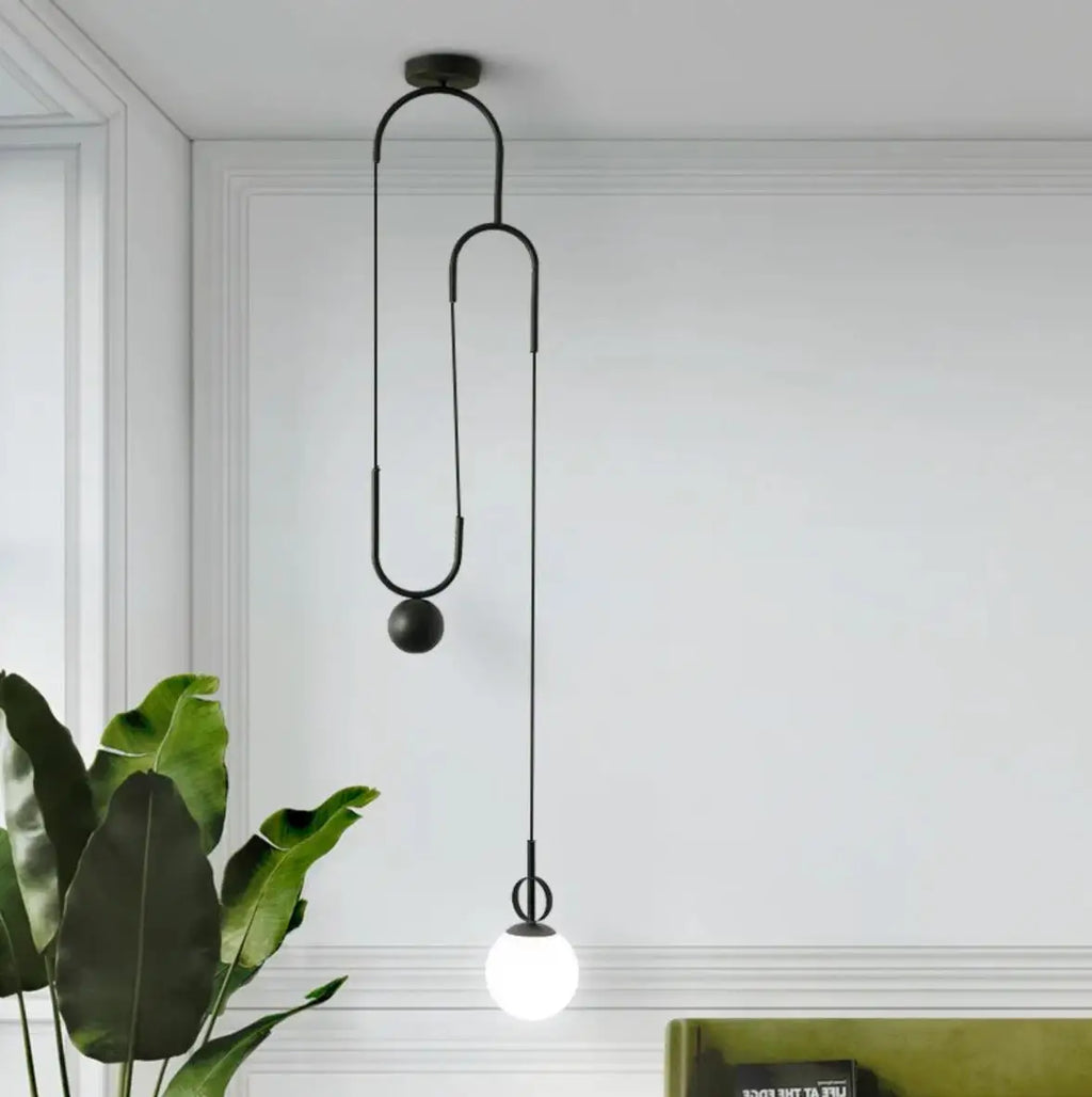 DecorBites™ Golden Glass Ball Pendant Lamps - Modern Bedroom & Living Room Lighting