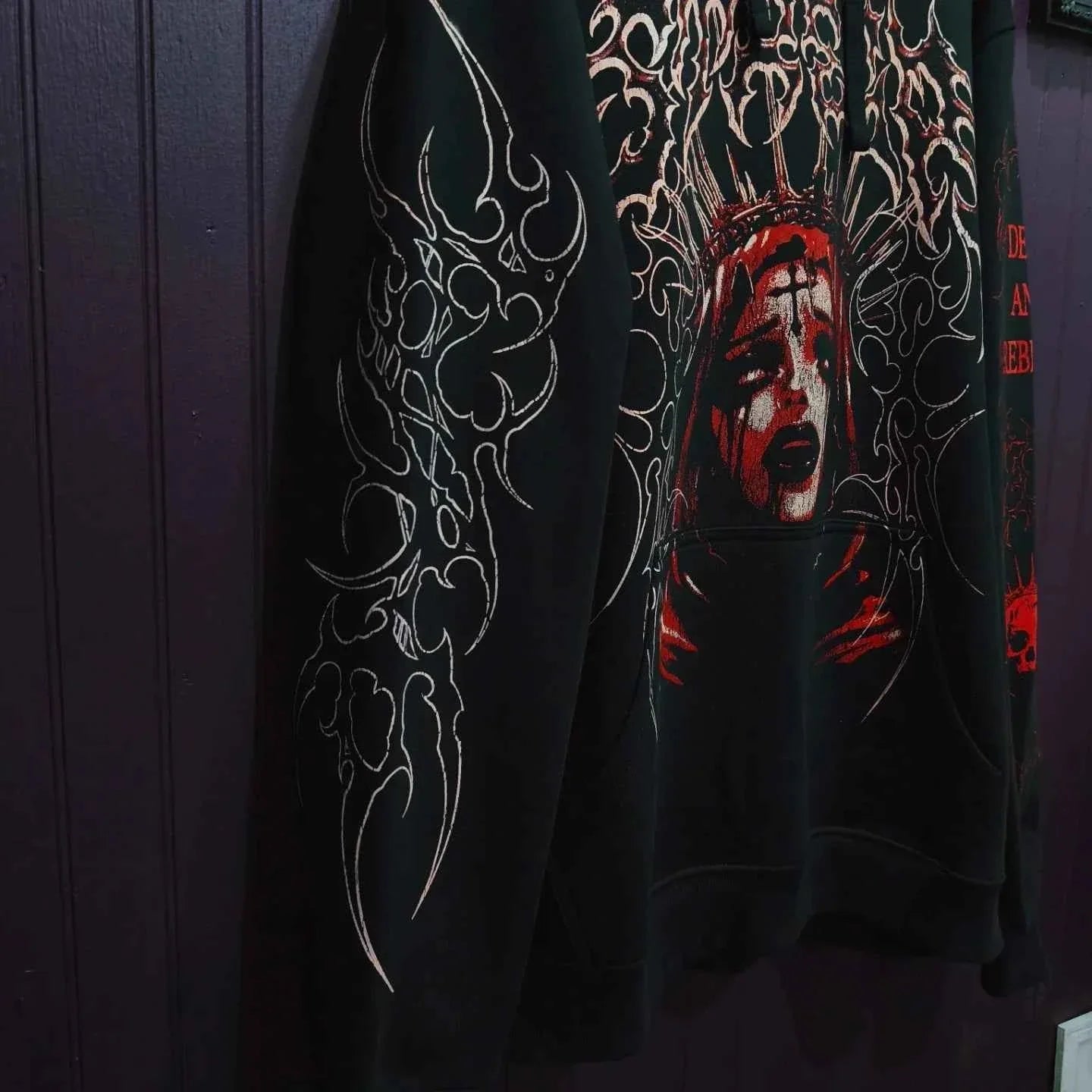 Y2K Sweatshirt for Women White Angel Themed Spike Print