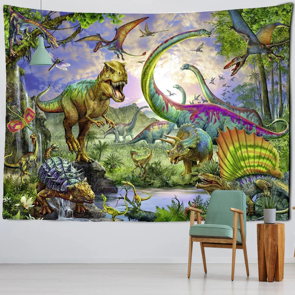 DecorBites™ Jungle Animal Tapestry Wall Hanging: Bohemian Style Home Decor & Children's Room Art
