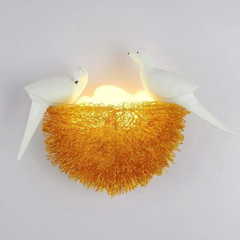 DecorBites™ Bird Nest LED Wall Lamp for Children Bedroom, Study Room, Restaurant Decoration