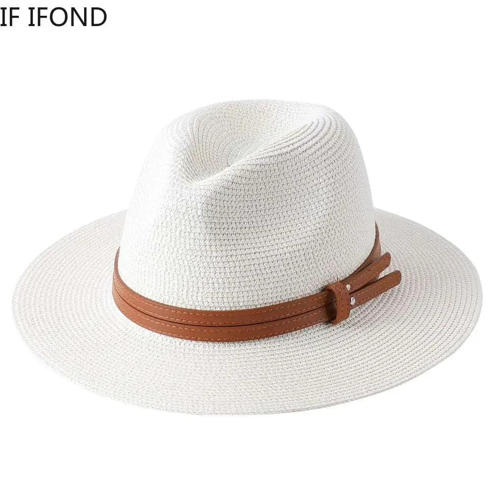 Panama Women/Men Wide Brim Beach Hat UV Protection