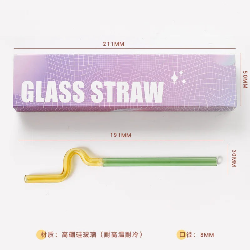DecorBites™ Glass Flower Handle Stir Bar for Coffee Cocktails Mixology and Home Parties