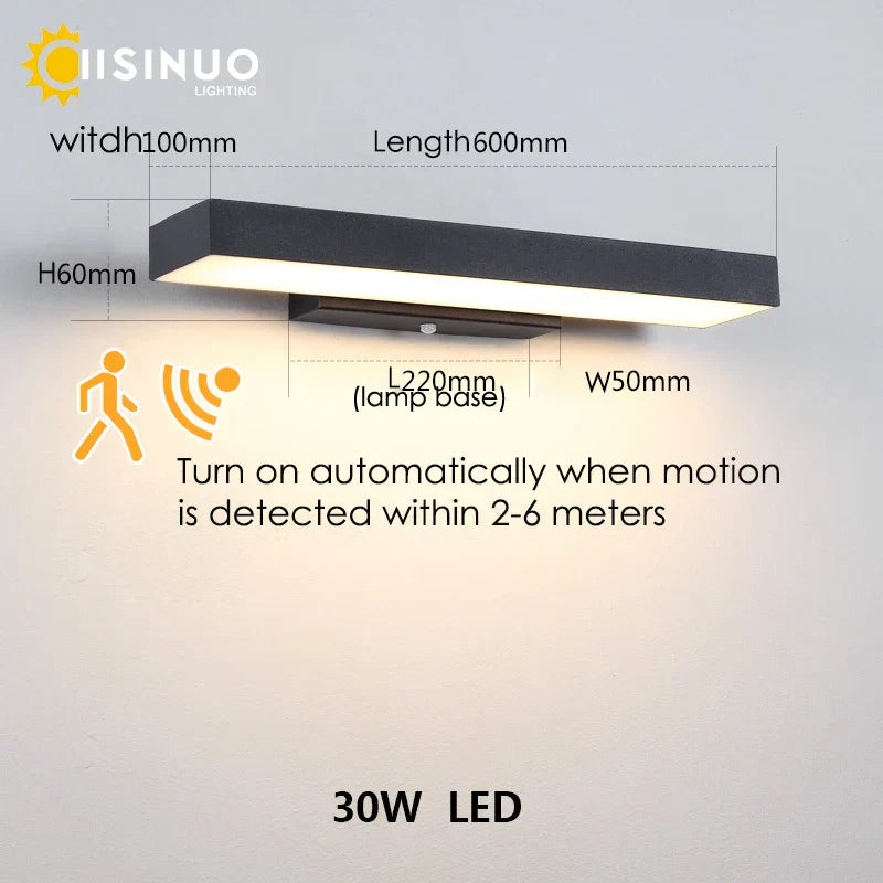 DecorBites™ Dusk Dawn Motion Sensor Outdoor Wall Light Modern Sconces for House Garage Balcony