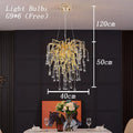 DecorBites™ Crystal LED Chandelier: Modern Light Luxury Water Drop Design for Home Decor