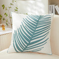 DecorBites™ Embroidered Leaf Pillow Cover 45x45cm Blue Green Red Home Decor Sofa Couch