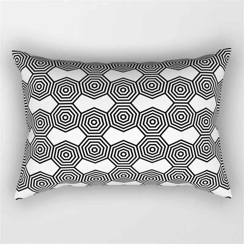 DecorBites™ Geometric Wave Line Waist Pillowcase Set