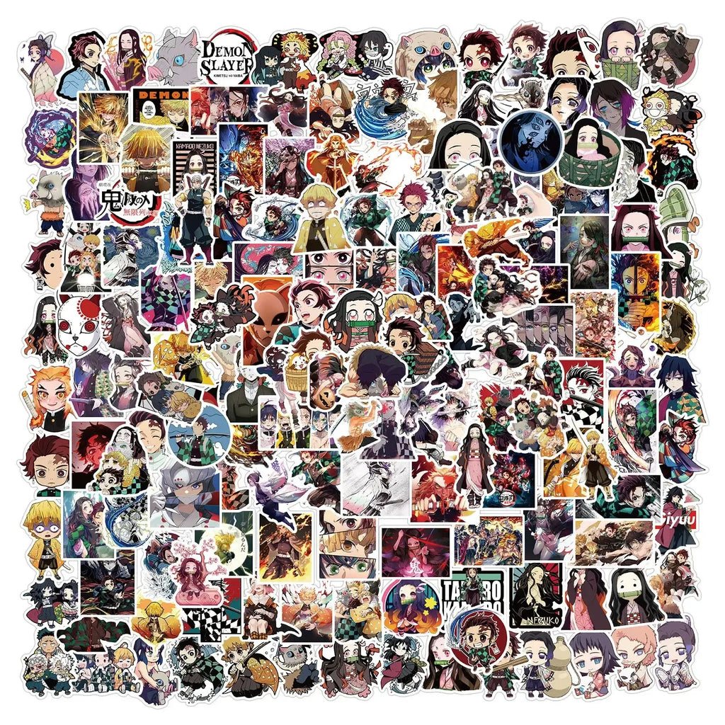 Demon Slayer Stickers: 50-200pcs Waterproof Anime Decals