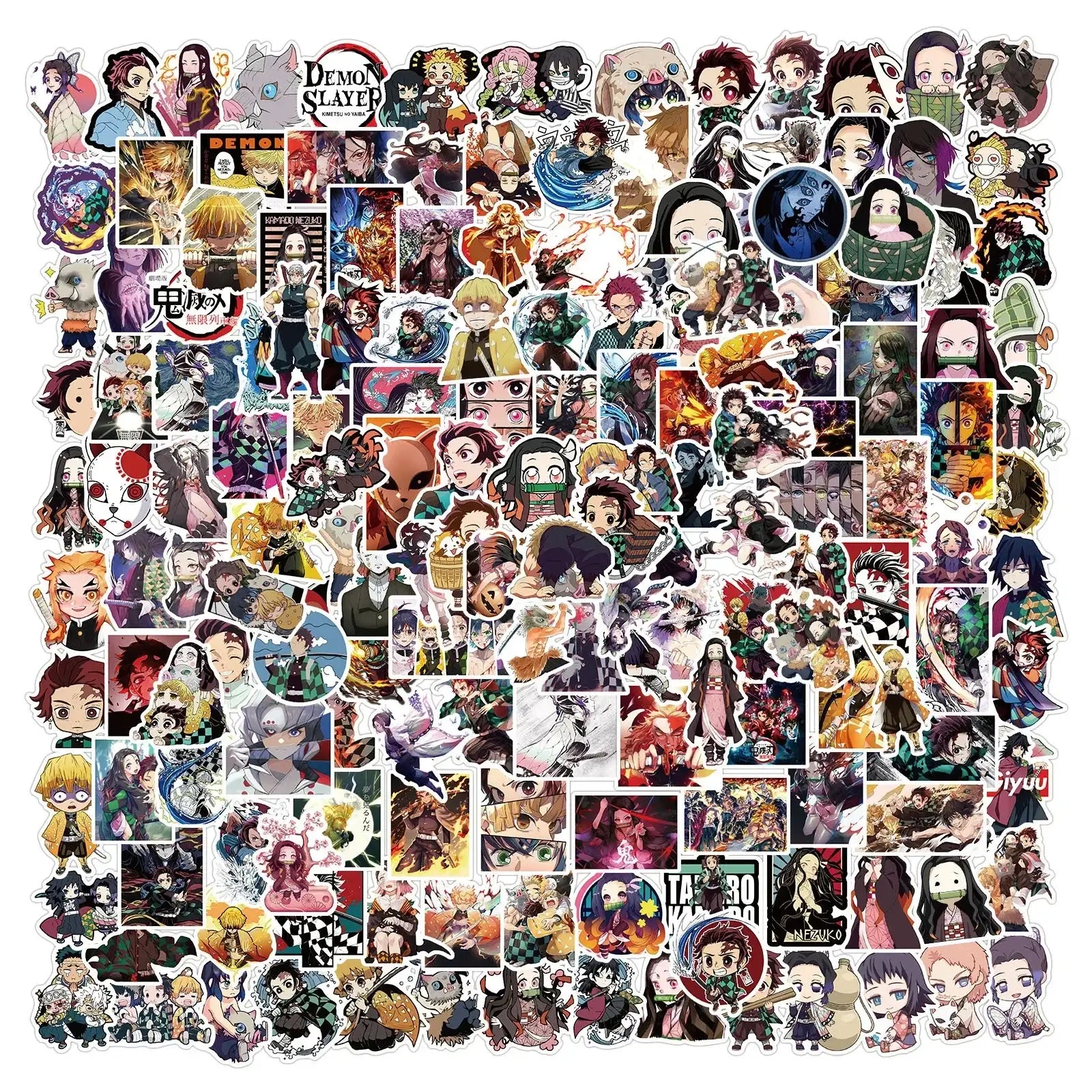 Demon Slayer Stickers: 50-200pcs Waterproof Anime Decals