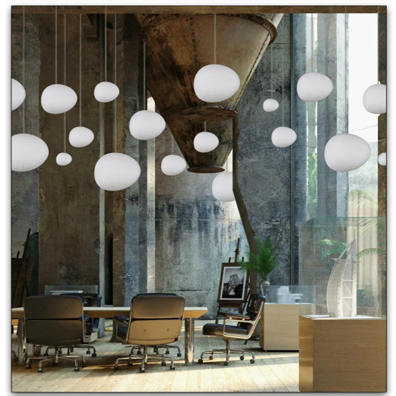DecorBites™ Glass Ball LED Pendant Light - White Nordic Hanging Fixture