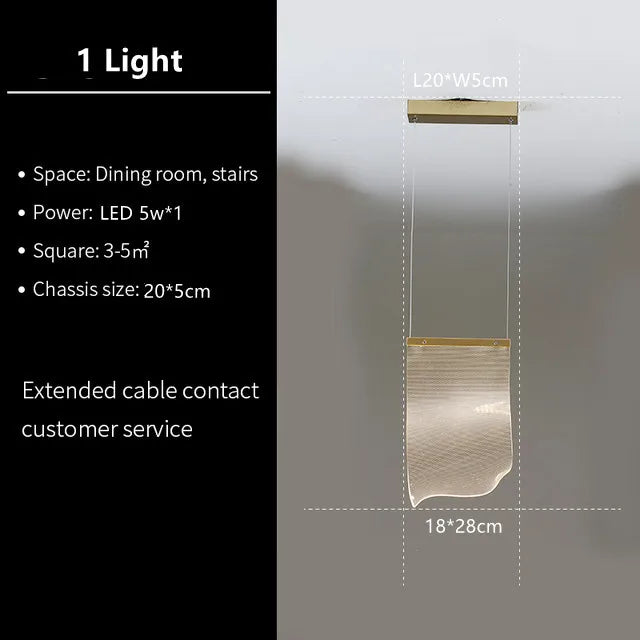 DecorBites™ LED Light Guide Ceiling Chandelier Modern Novelty for Living Room Decor Lighting