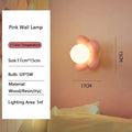 DecorBites™ Kids Flower Resin Wall Lamp LED G9 Bulb White Pink Creative Bedroom Decor