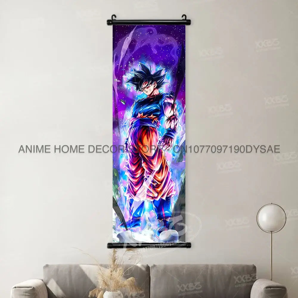 Dragon Ball Posters: Goku & Vegeta Hanging Scroll Wall Art