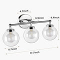 DecorBites™ Double-Head Glass & Iron Wall Lamps, Modern Minimalist Bathroom Vanity Lights