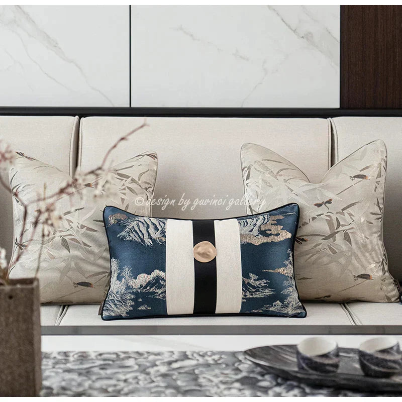 DecorBites™ Dragonfly Insects Embroidery Cushion Cover - Quaint & Elegant Style Pillow Case