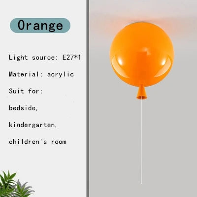 DecorBites™ LED Balloon Ceiling Lamp: Kid-Friendly E27 Lighting Options.