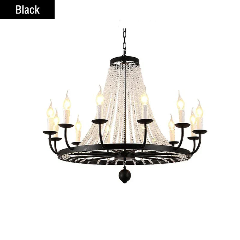 DecorBites™ Country Candle Crystal Chandelier for Home Decoration