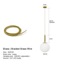 DecorBites™ Glass Ball LED Pendant Chandelier for Bedroom Dining Room Kitchen Island