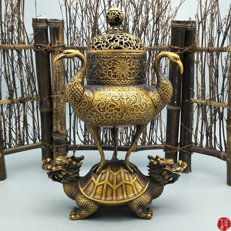 DecorBites™ Dragon Tortoise Crane Incense Burner Collection for Home Decoration