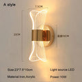 DecorBites™ Gold Nordic Acrylic LED Wall Lights for Bedroom Living Room Decoration
