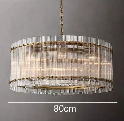 DecorBites™ Gold Double Layer Ring Crystal Pendant Light for Elegance in Every Room