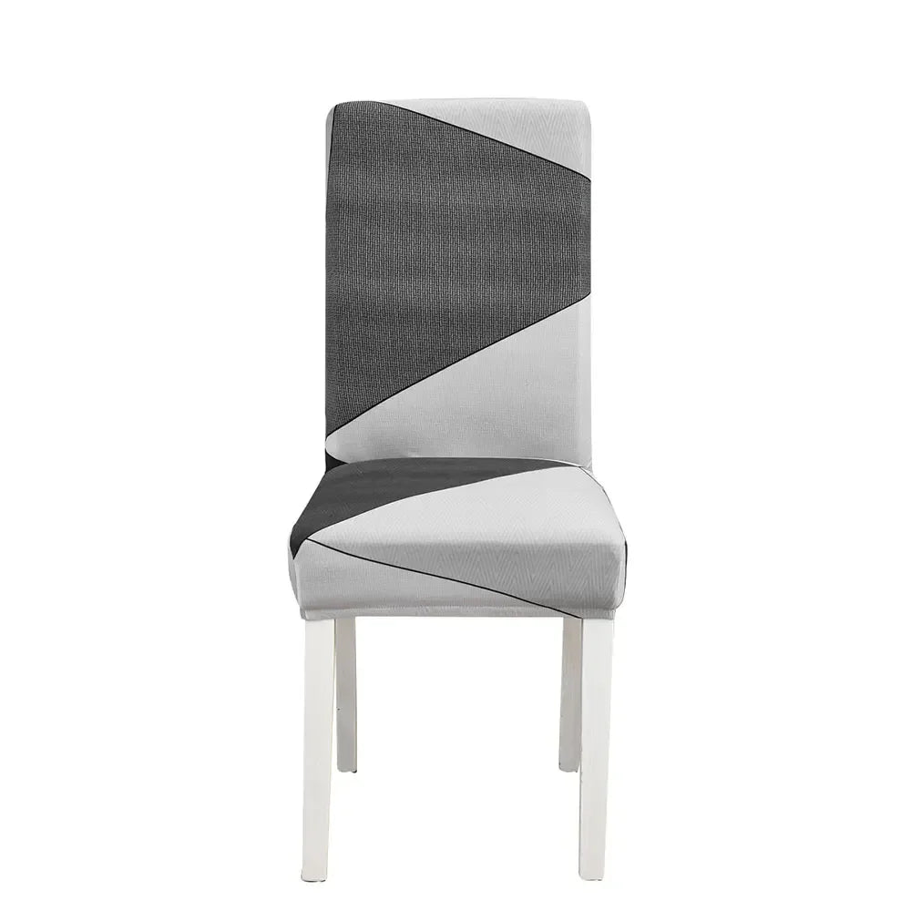 DecorBites™ Geometric Stretch Chair Cover Slipcovers | Elastic Seat Case