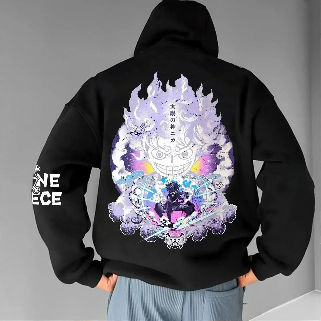 One Piece Luffy Sweatshirt Summer Casual Cotton