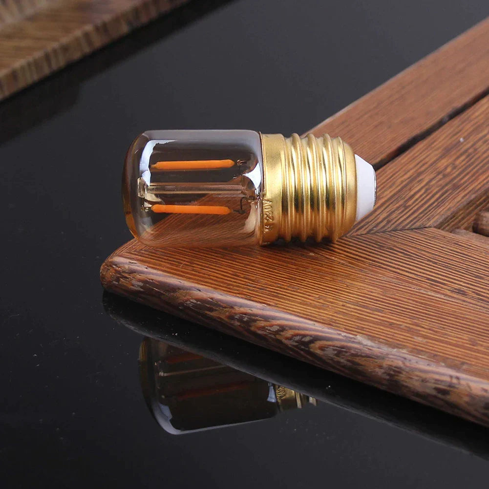 DecorBites™ Gold-Tinted LED Tubular Bulb, 1W, Warm White, Dimmable, Vintage Style