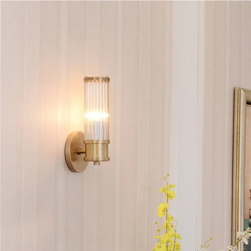 DecorBites™ Crystal LED Gold Wall Sconce Modern Bedroom Decor Sconce Fixture