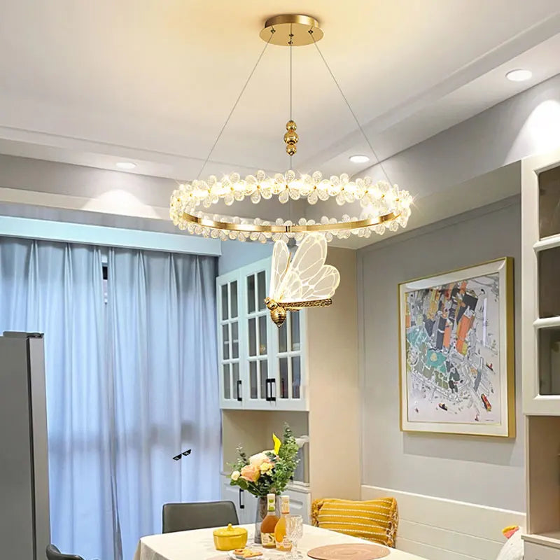DecorBites™ Crystal LED Chandelier for Home Decor & Luxury Lighting