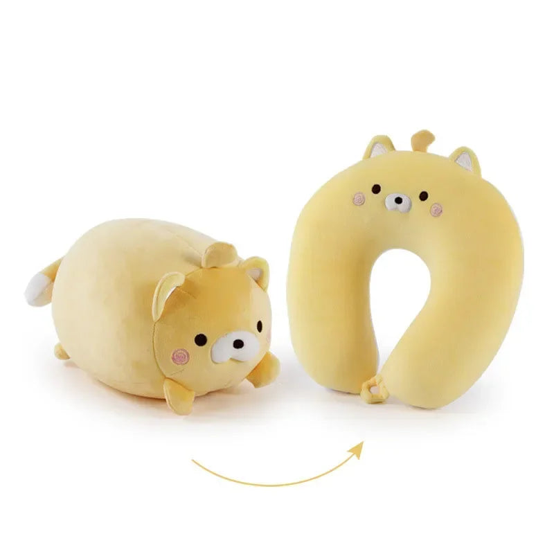 DecorBites™ Cute Plush Animal Neck Pillow for Comfortable Travel & Office Rest