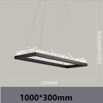 DecorBites™ Crystal LED Pendant Lights: Modern Gold Black Industrial Lamp